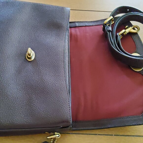 Rare Coach Cassie in Oxblood + Matching Wallet 68348 - Picture 12 of 16